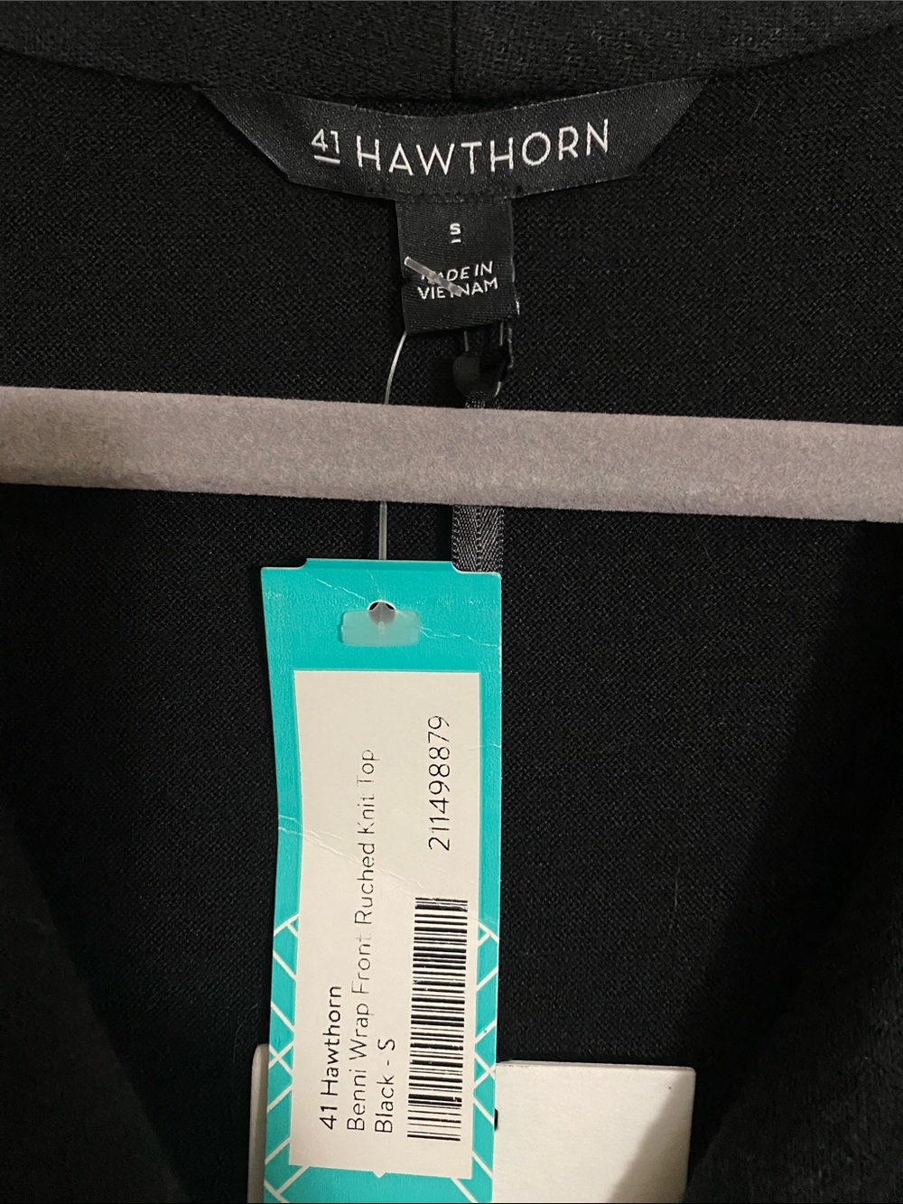 41 Hawthorn Black Wrap-Front Sleeveless Top - Picture 2 of 5
